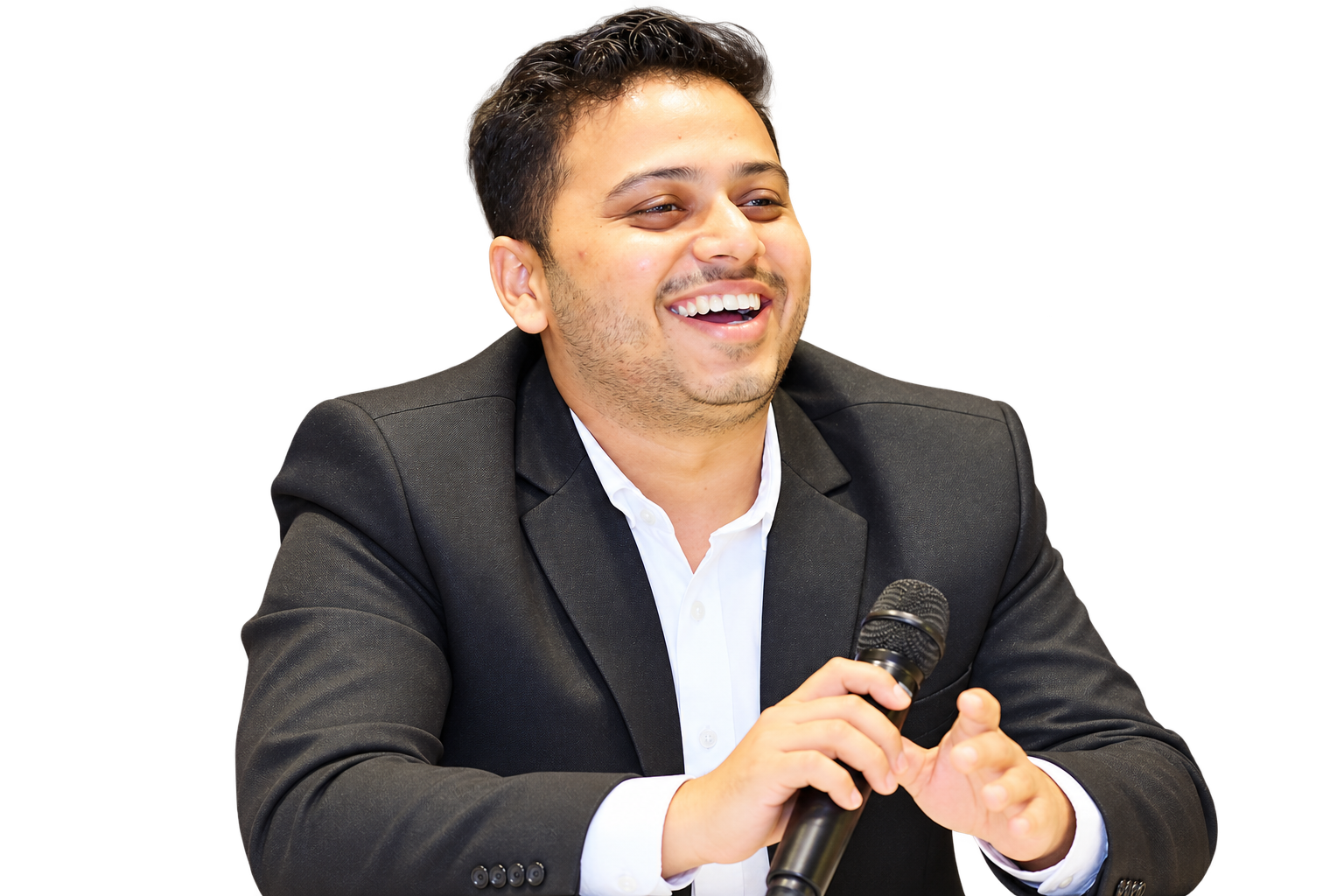 Rahul Atre speaking at an event